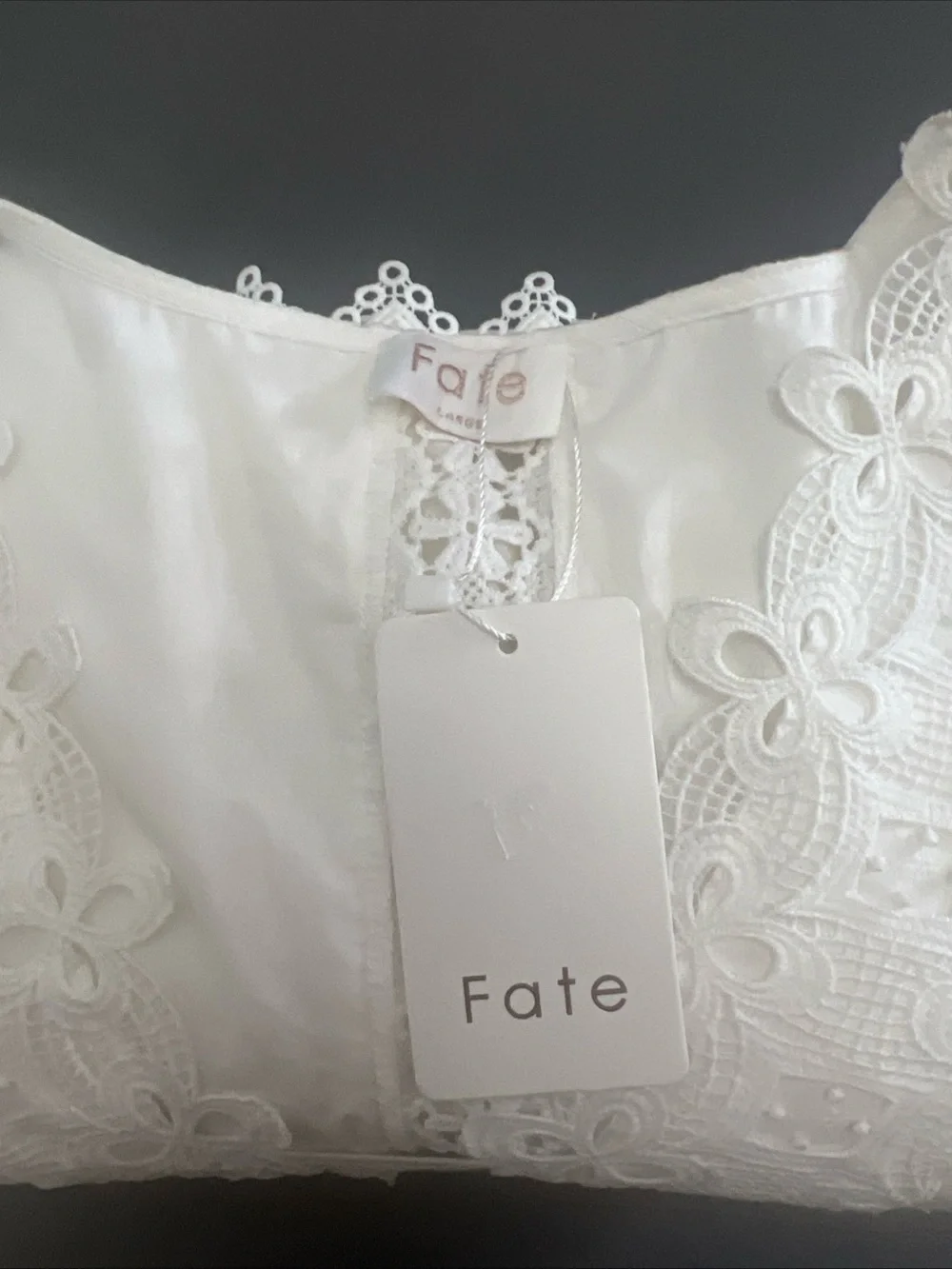 Fate White Eyelet Lace Mini Dress - Picture 10 of 12